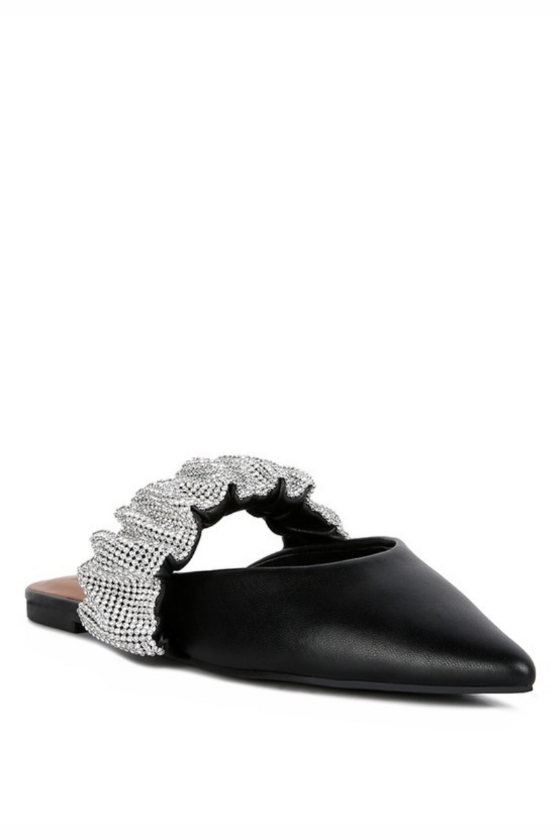 HEMESSEN DIAMANTE STRAP FLAT MULES